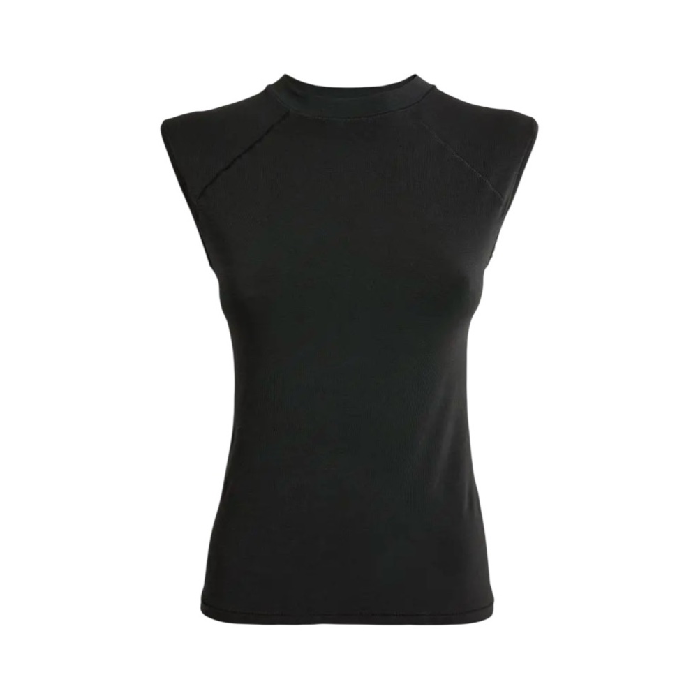 skims black sleeveless cotton jersey vintage raglan tank